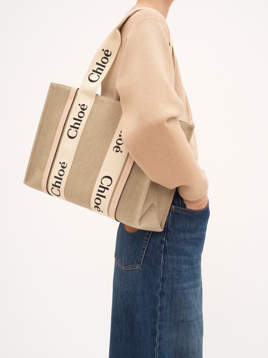 Bolso tote Woody de lino - 2