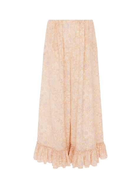 Pantalon court fluide en cr&ecirc;pe de chine