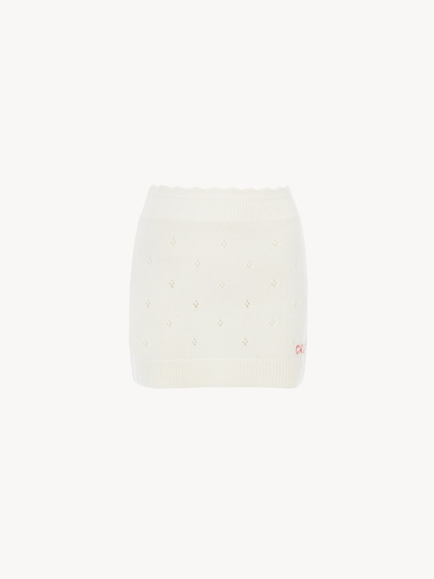 Mini jupe ajust&eacute;e en maille de laine et cachemire - 2