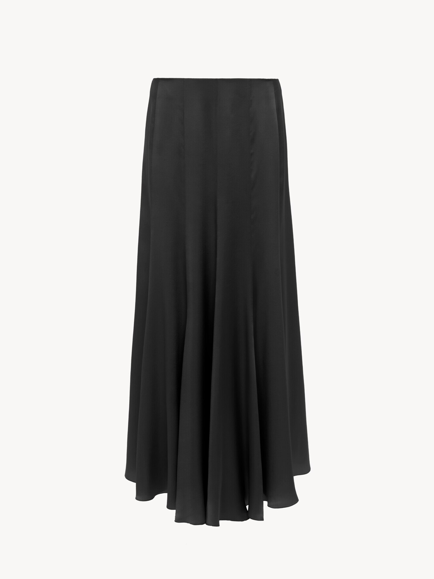 Fluid maxi skirt in washed silk satin - 2