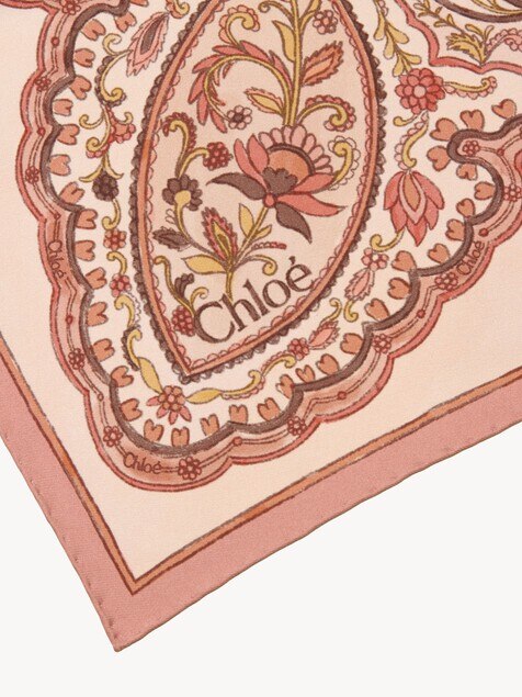 The Chloé Paisley square scarf in silk twill
