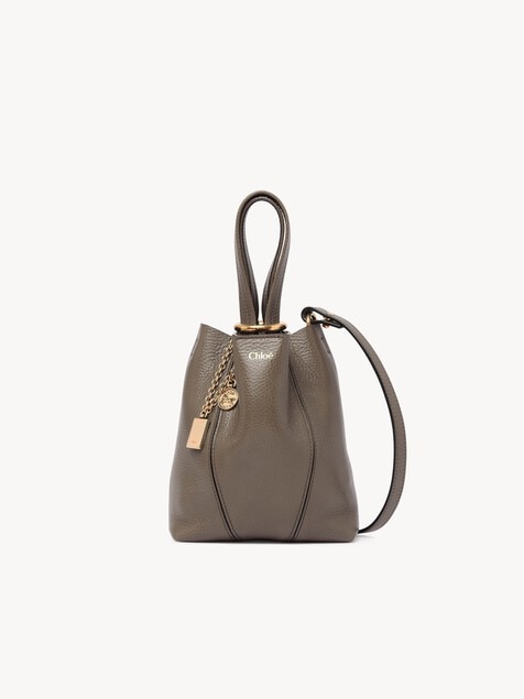 Petit sac cabas Chlo&eacute; Spin en cuir grain&eacute;