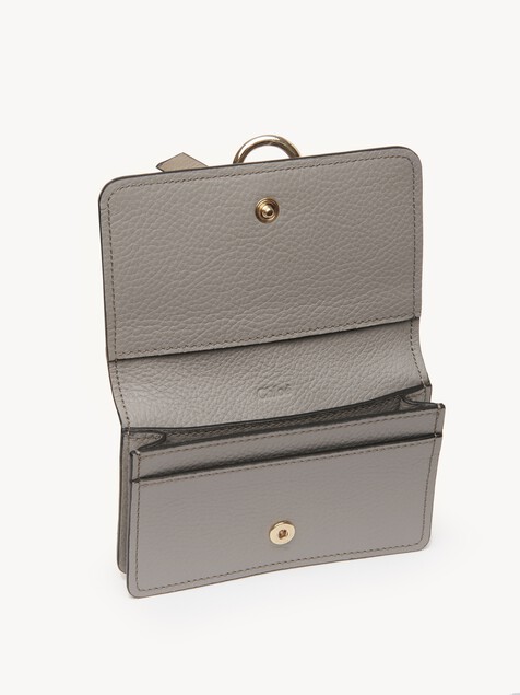 Porte-cartes Alphabet en cuir grain&eacute;