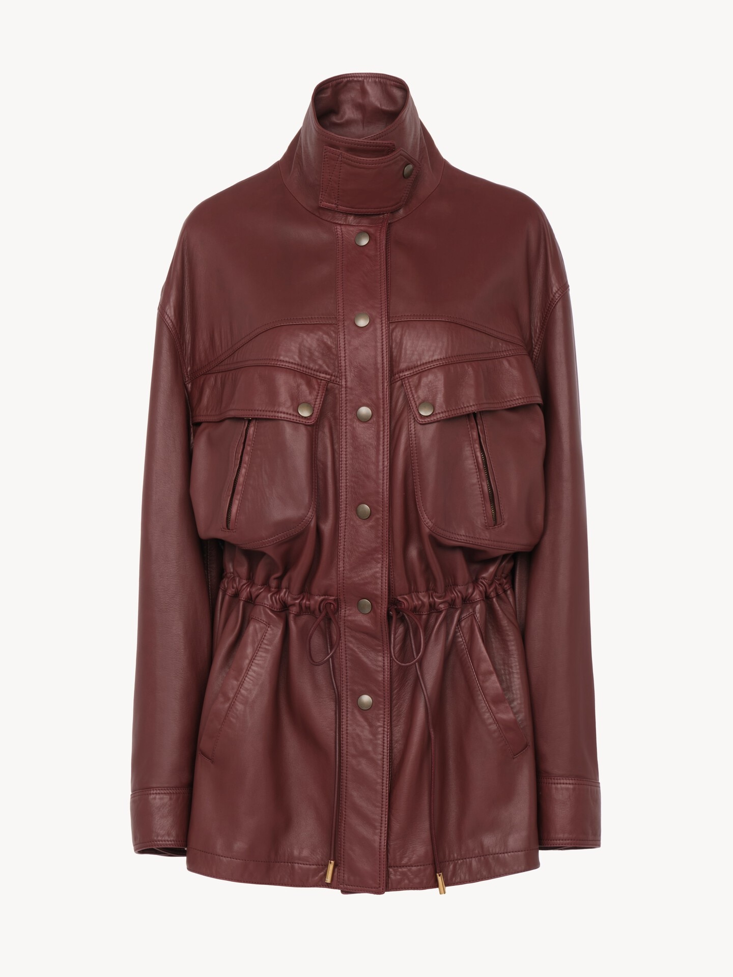 Parka col montant en cuir - 2