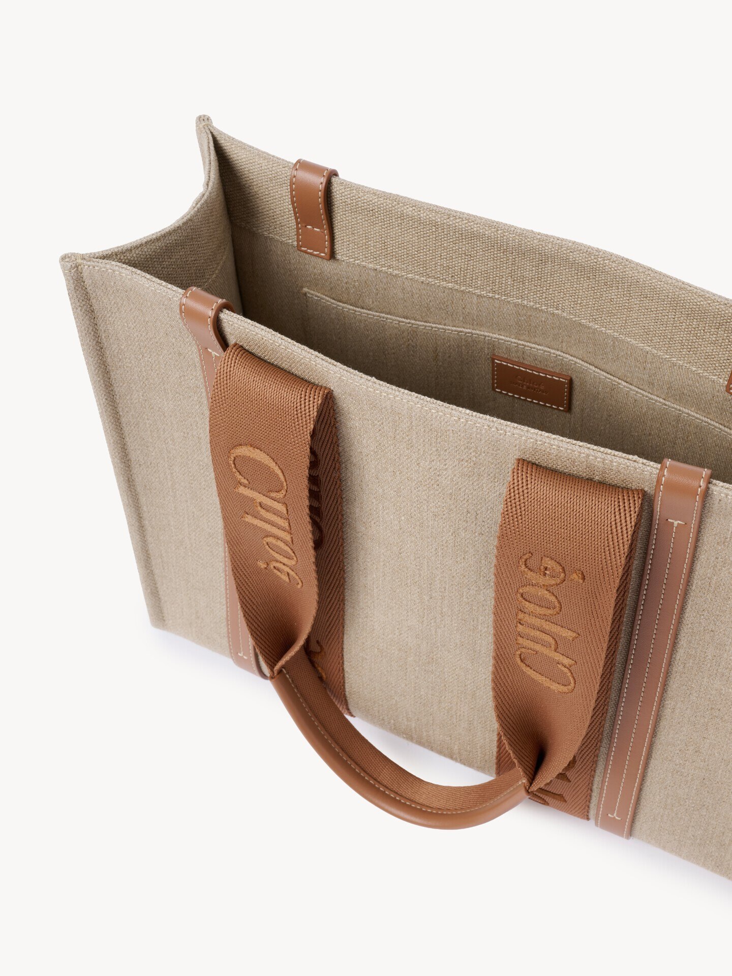 Woody tote bag in linen - 5.0