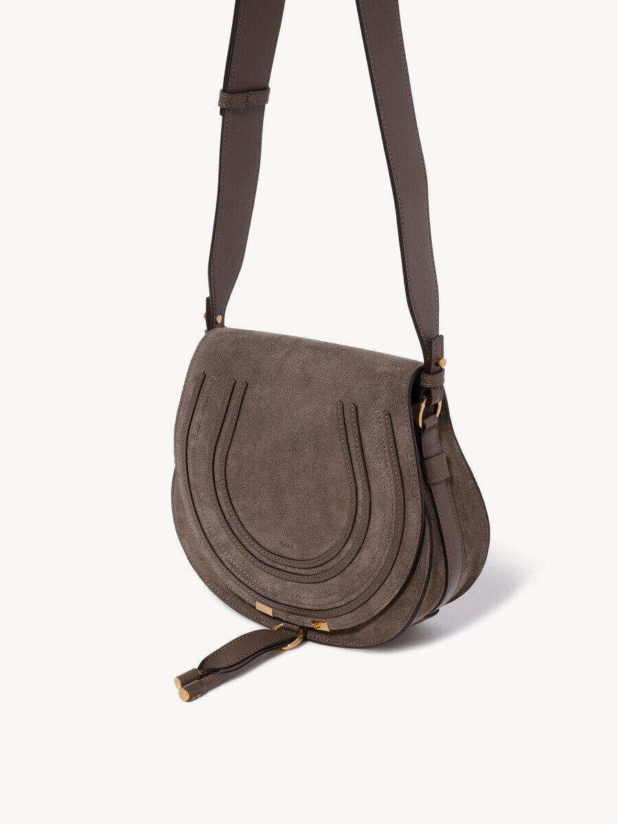 Marcie saddle bag in suede leather - 4