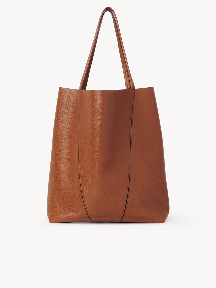 Large Chlo&eacute; Spin tote bag in grained leather - 4