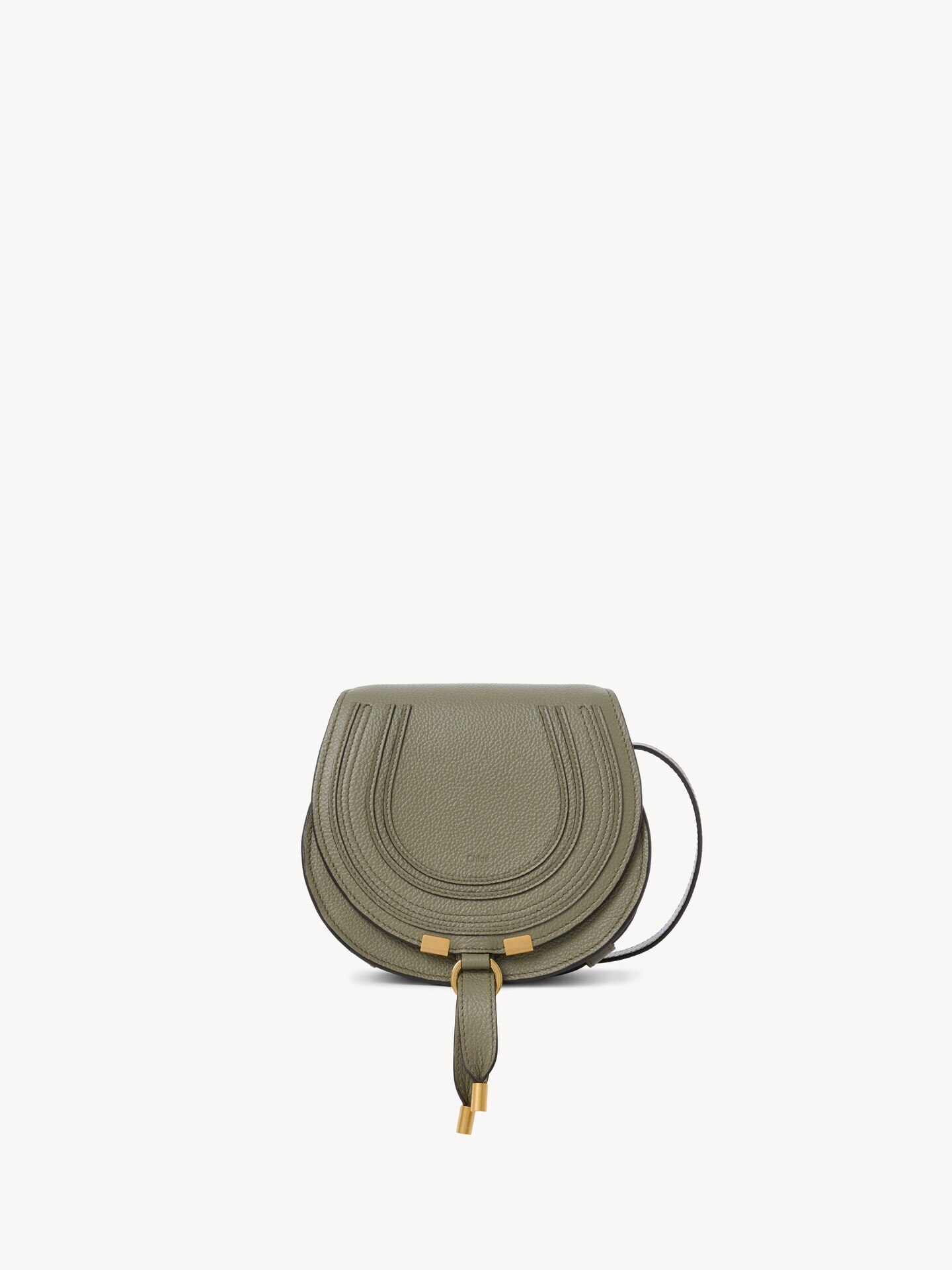 Small Marcie saddle bag in grained leather - 1.0