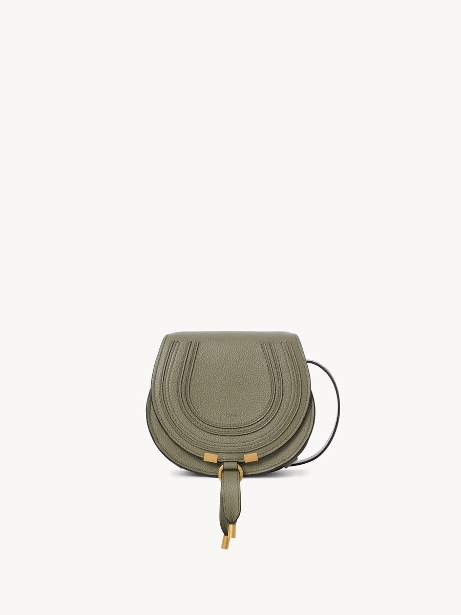 Small Marcie saddle bag in grained leather - 1