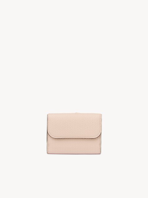 Mini Alphabet tri-fold in grained leather