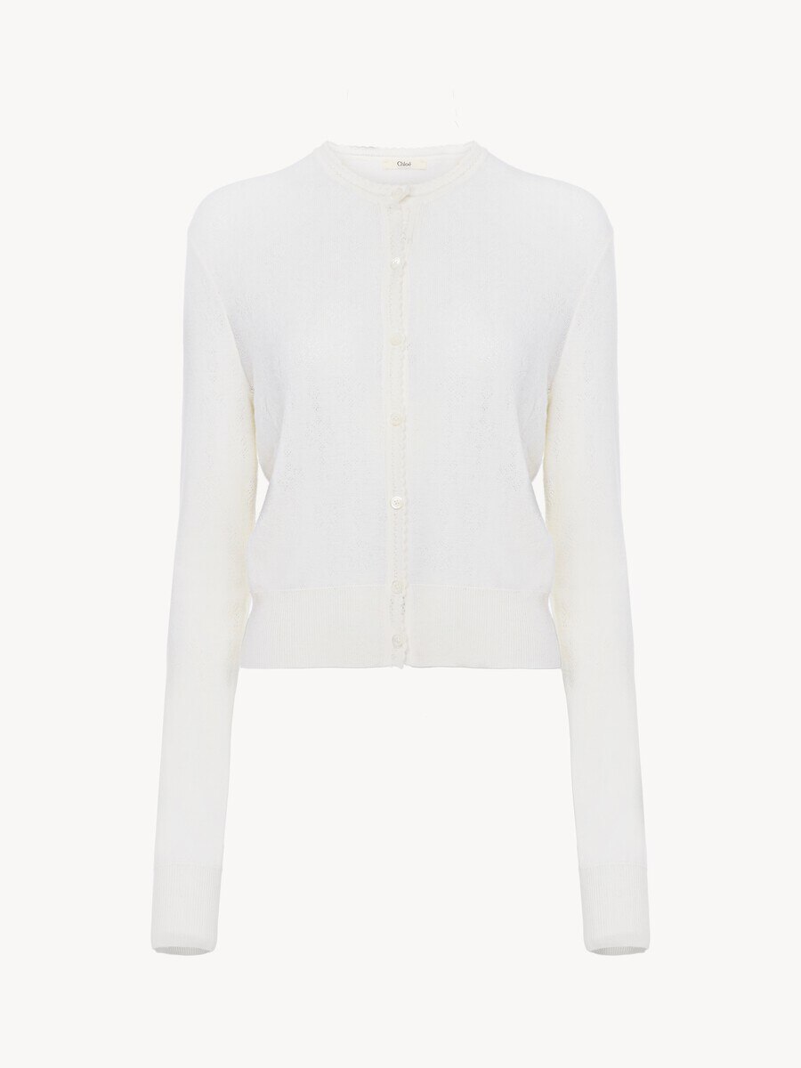 Fitted cardigan in a wool knit - 2