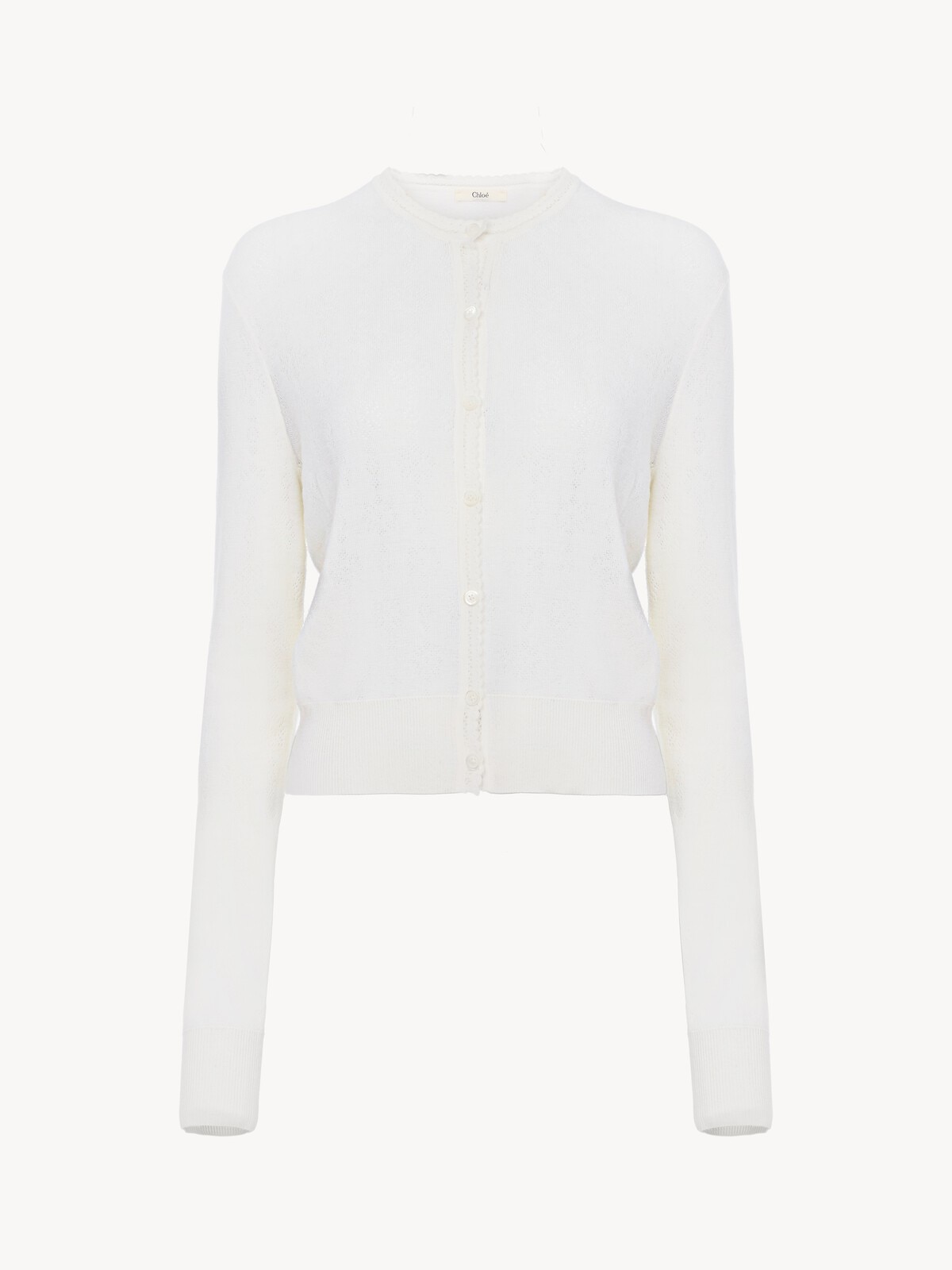 Fitted cardigan in a wool knit