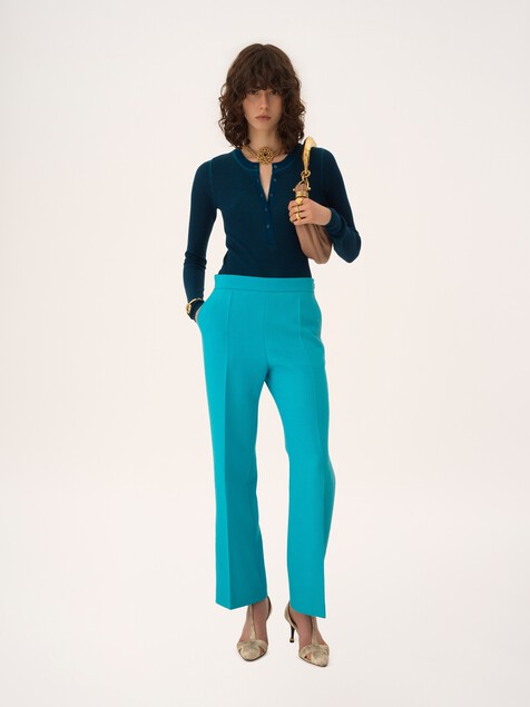 Henley shirt in a merino wool knit