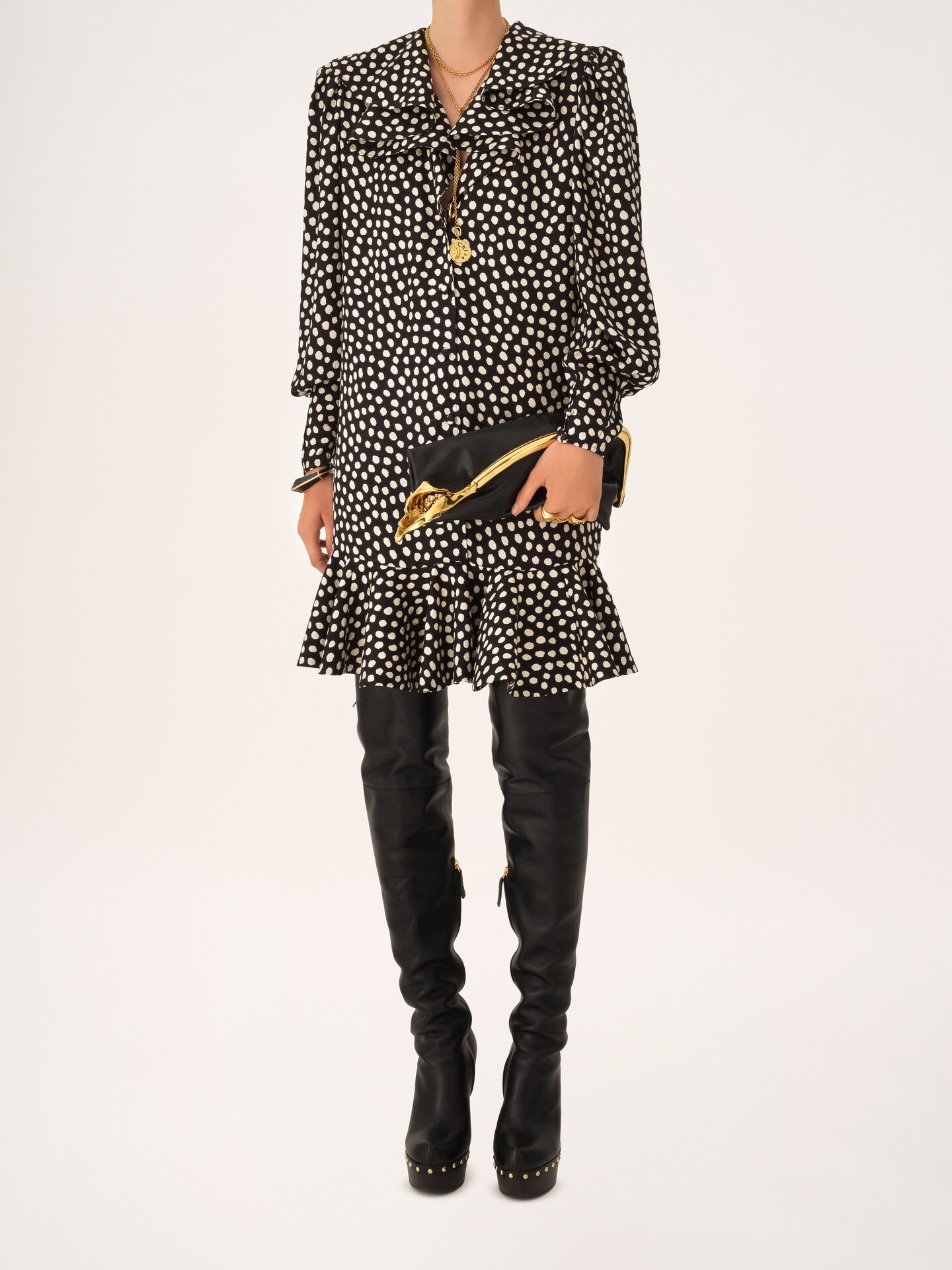 Small Eden Treasures clutch in leather - 8