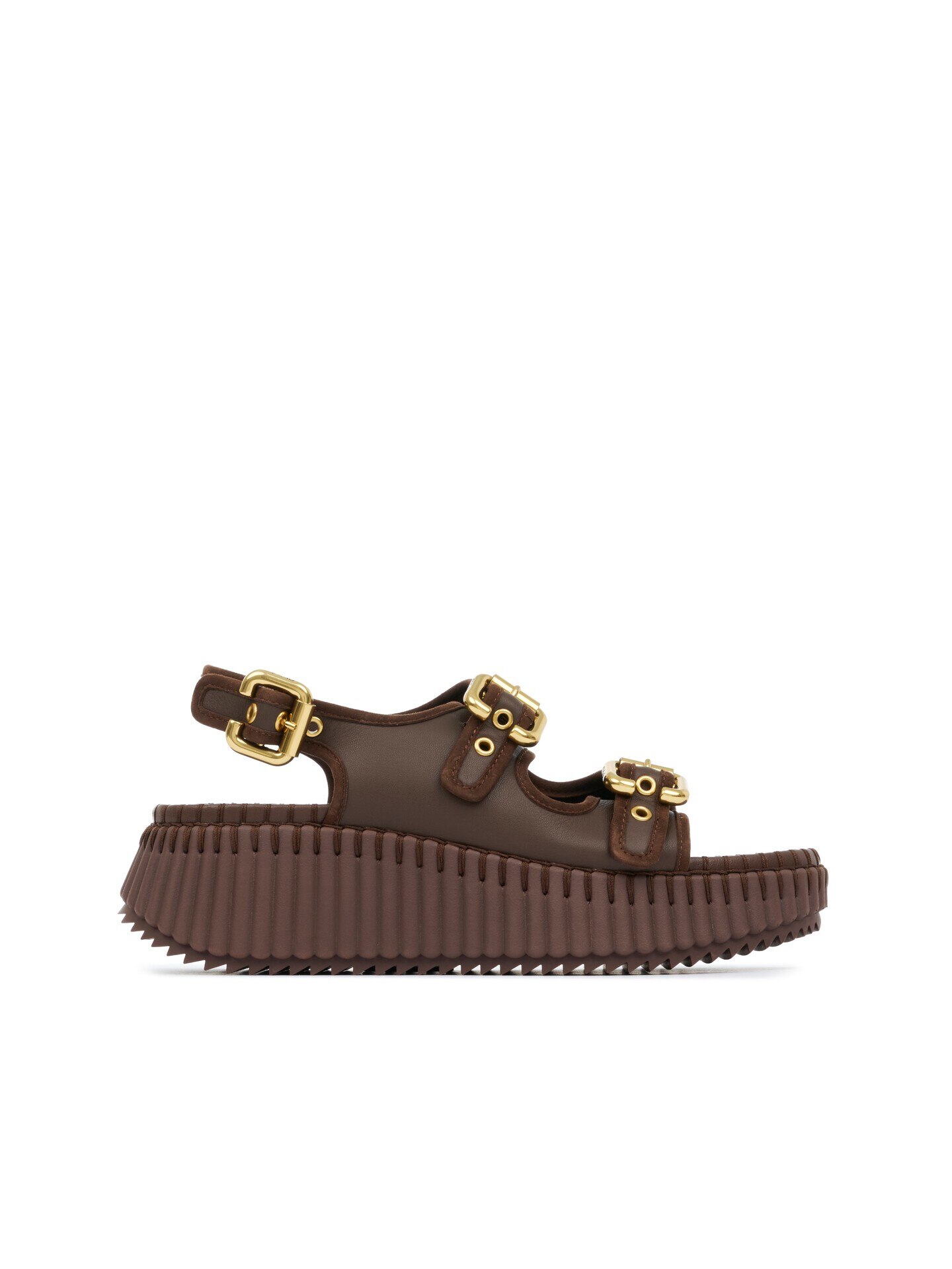 Chloe クロエ NAMAウェッジ スライド サンダル ブラック 36 Namaウェッジサンダル ベージュ - Chloé
