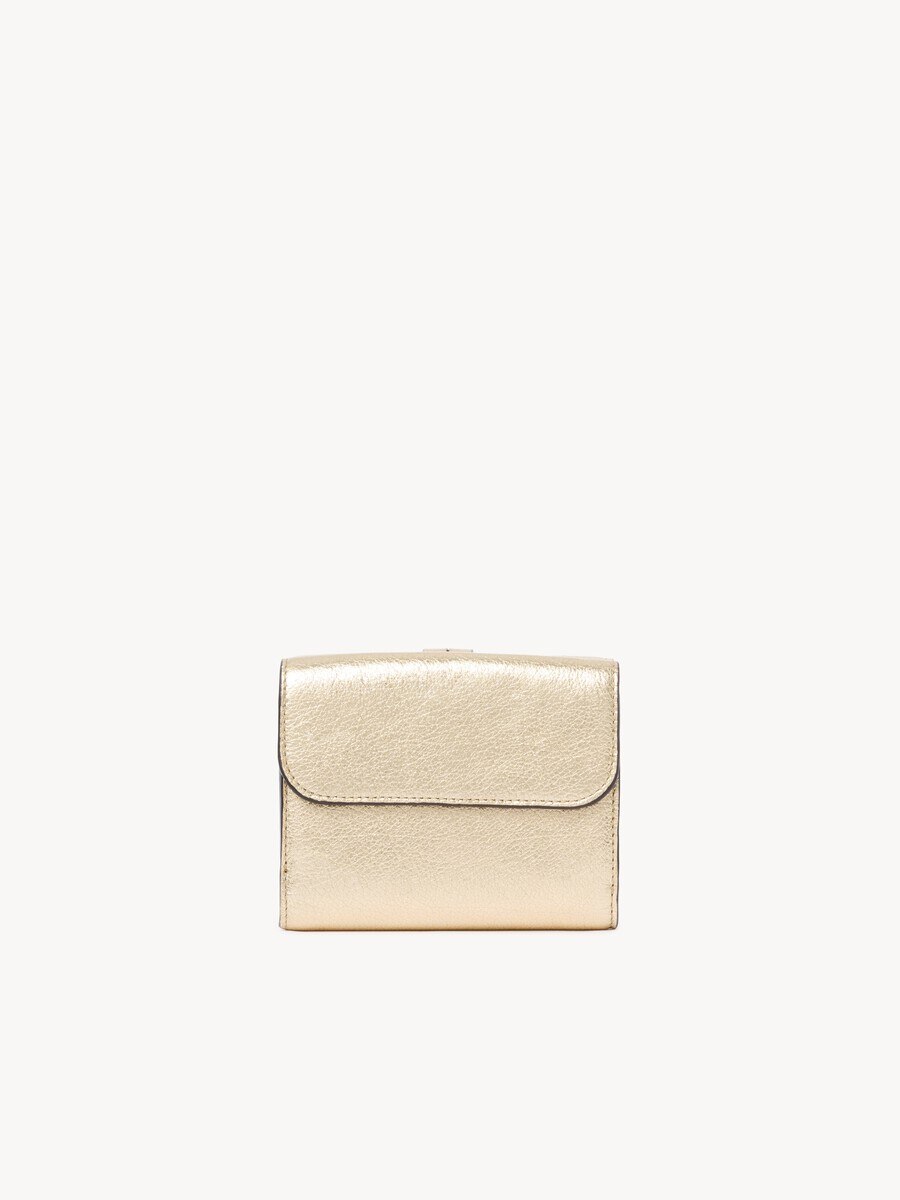 Small Alphabet tri-fold in metallized leather - 4