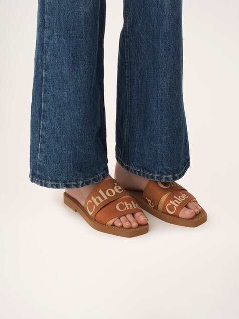 Chloé ブラウン デニム 厚底サンダル クロエ Chloé ブラウン デニム