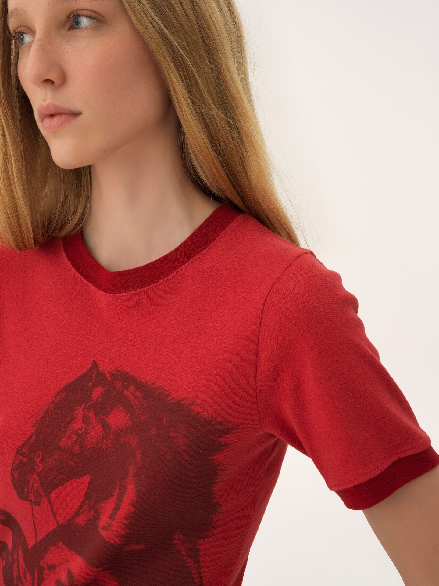 Camiseta ajustada con logotipo de jersey jaspeado - 5