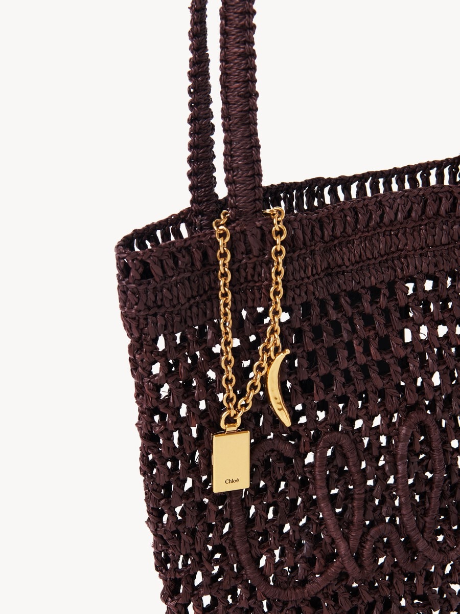 Small Summer Banana tote bag in raffia - 7