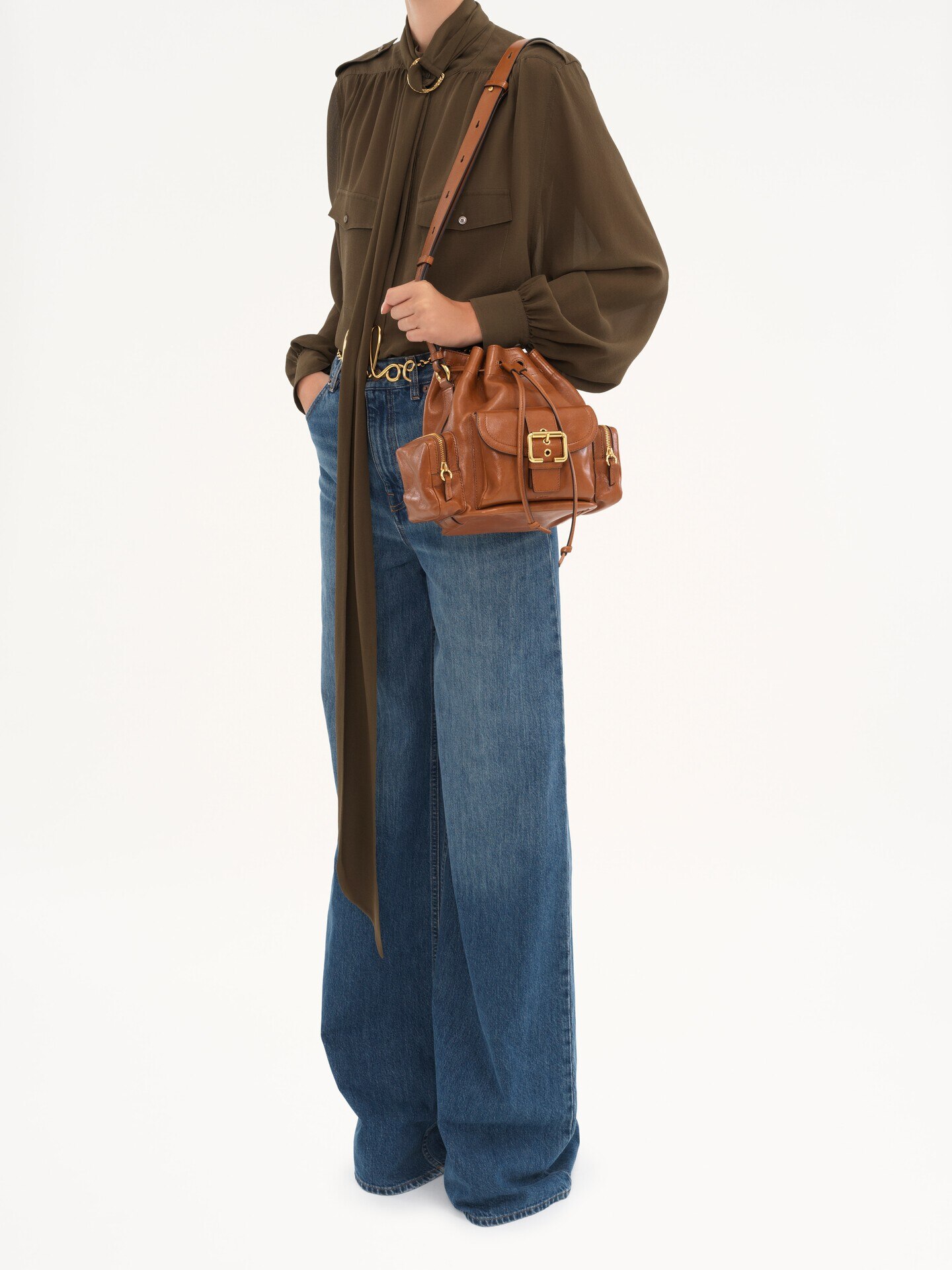 Sac seau Camera bag en cuir brillant - 8