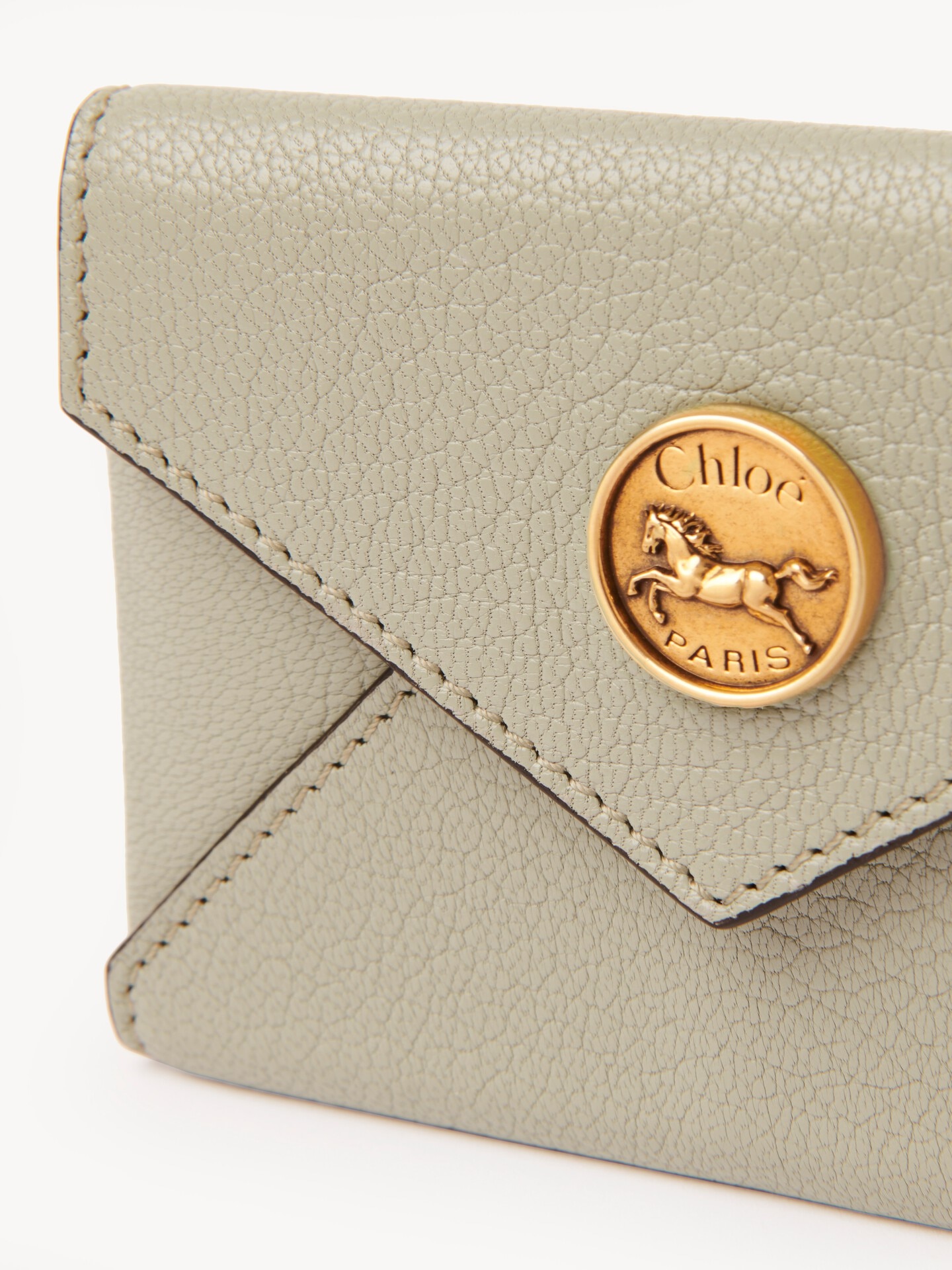 Porte-cartes Envelope en cuir grain&eacute; - 6