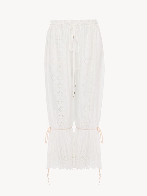 Fluid drawstring pants in soft cotton