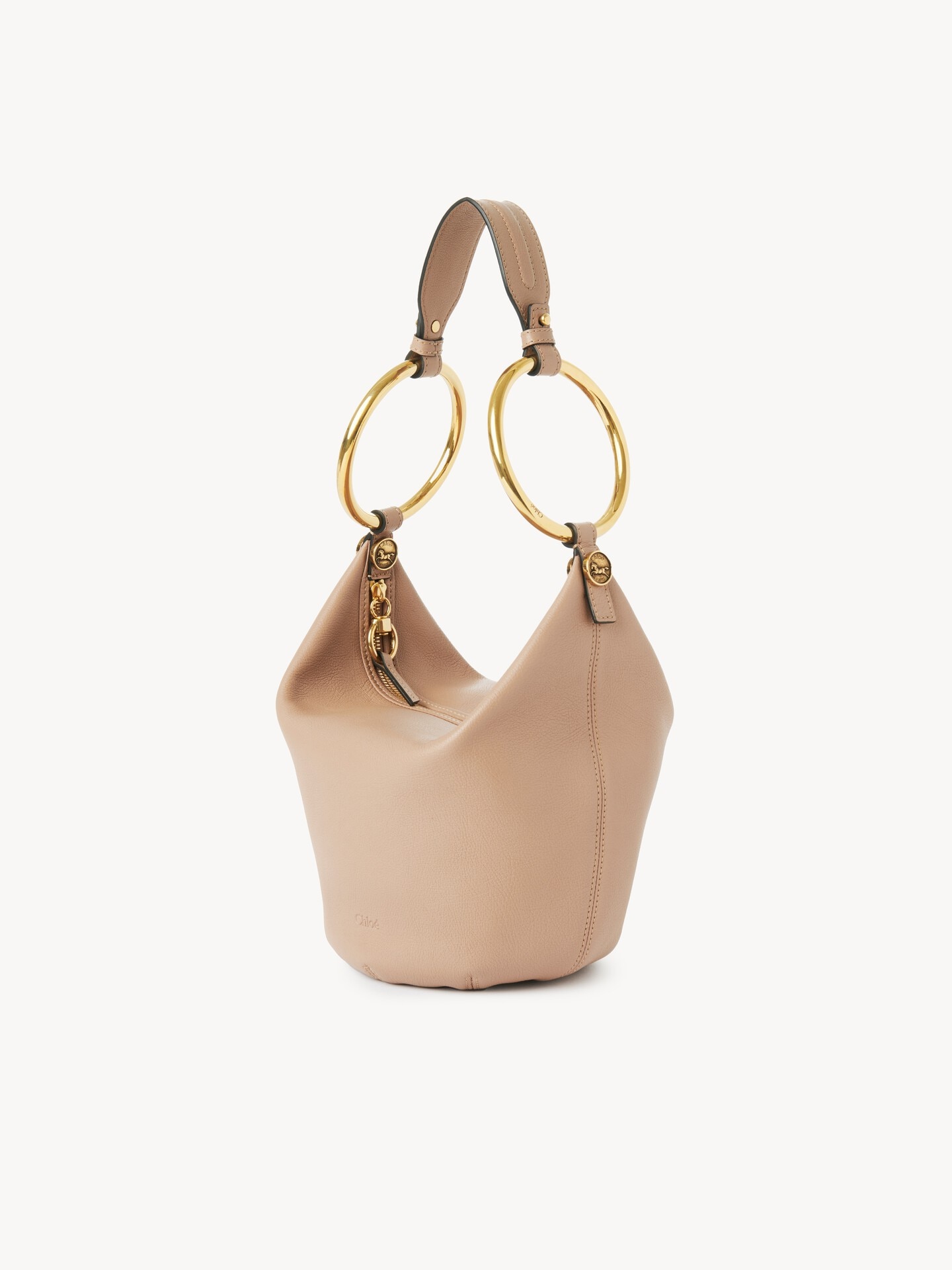 Small Bracelet handbag in grained leather - 7