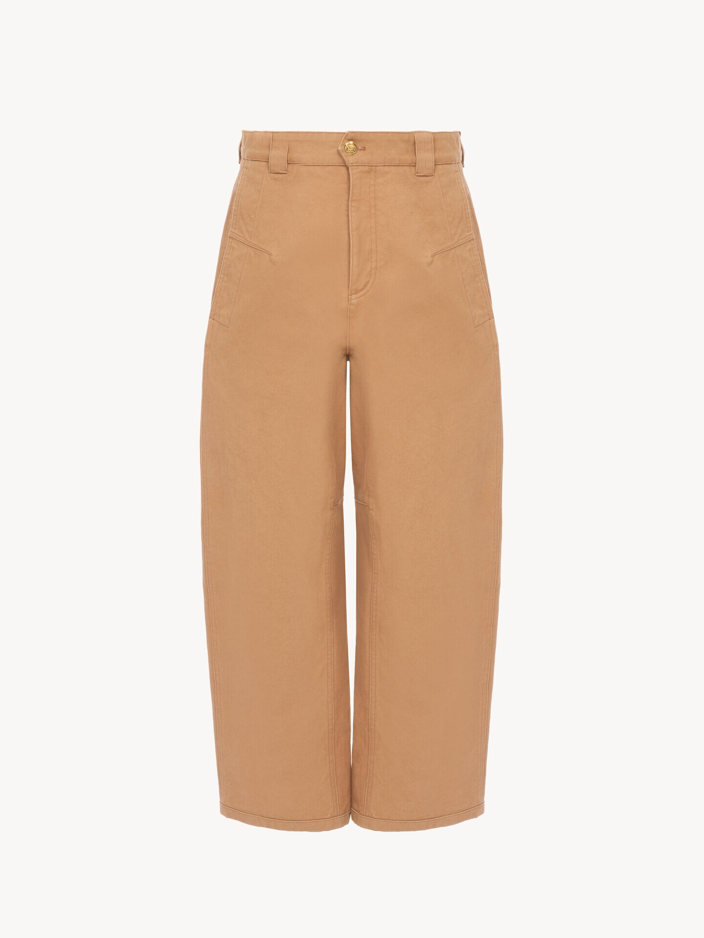 Barrel-leg trousers in cotton canvas  - 2