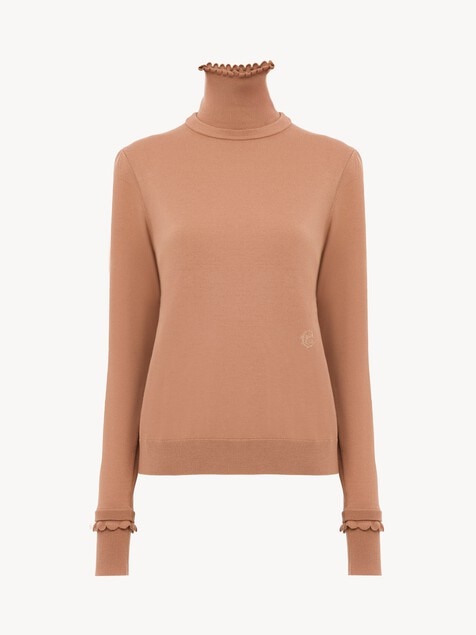 Turtleneck sweater in a merino wool knit