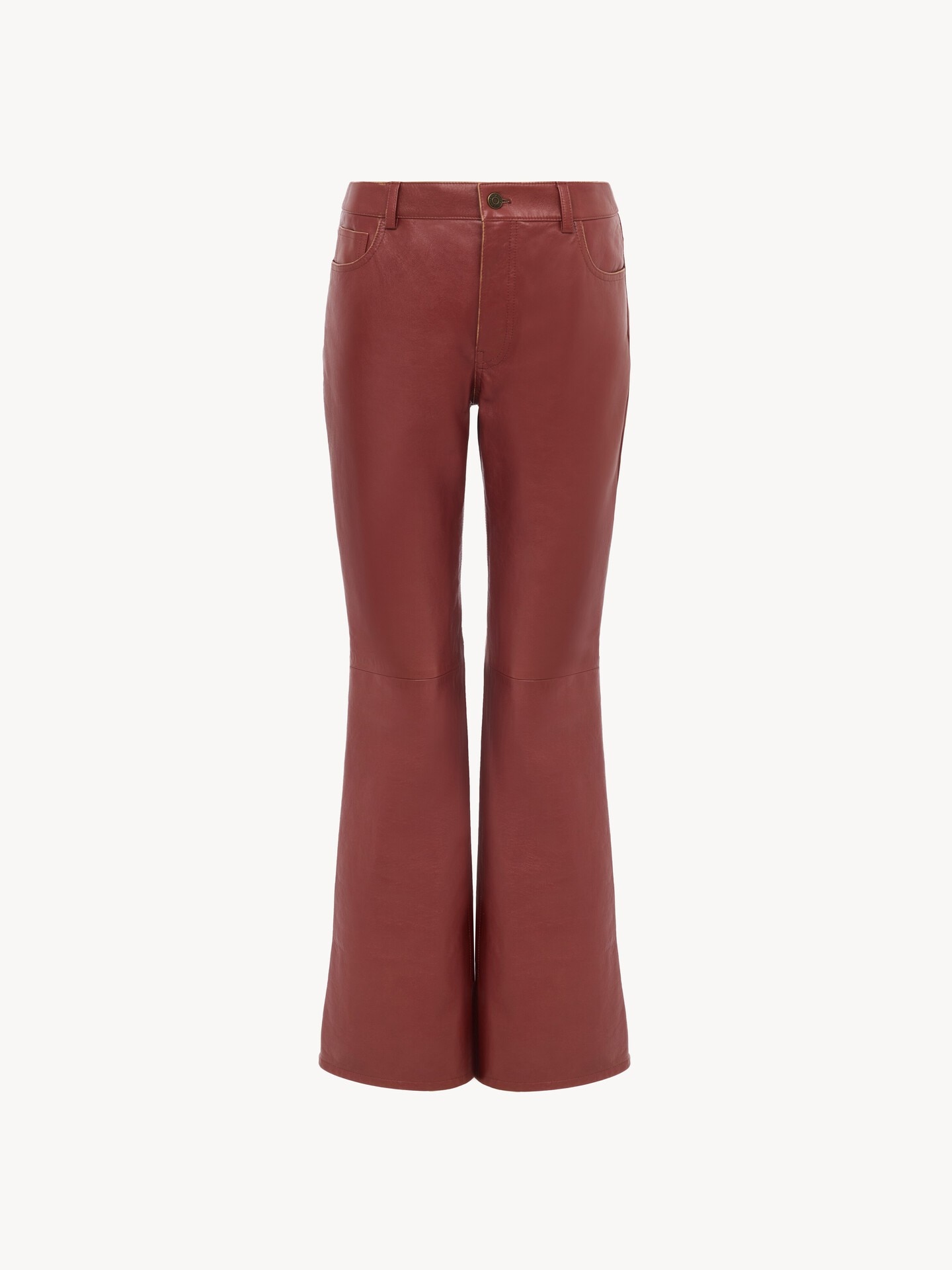 Flared pants in leather - 2