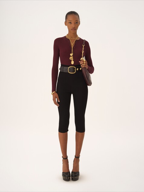 Pull henley en maille de laine extrafine