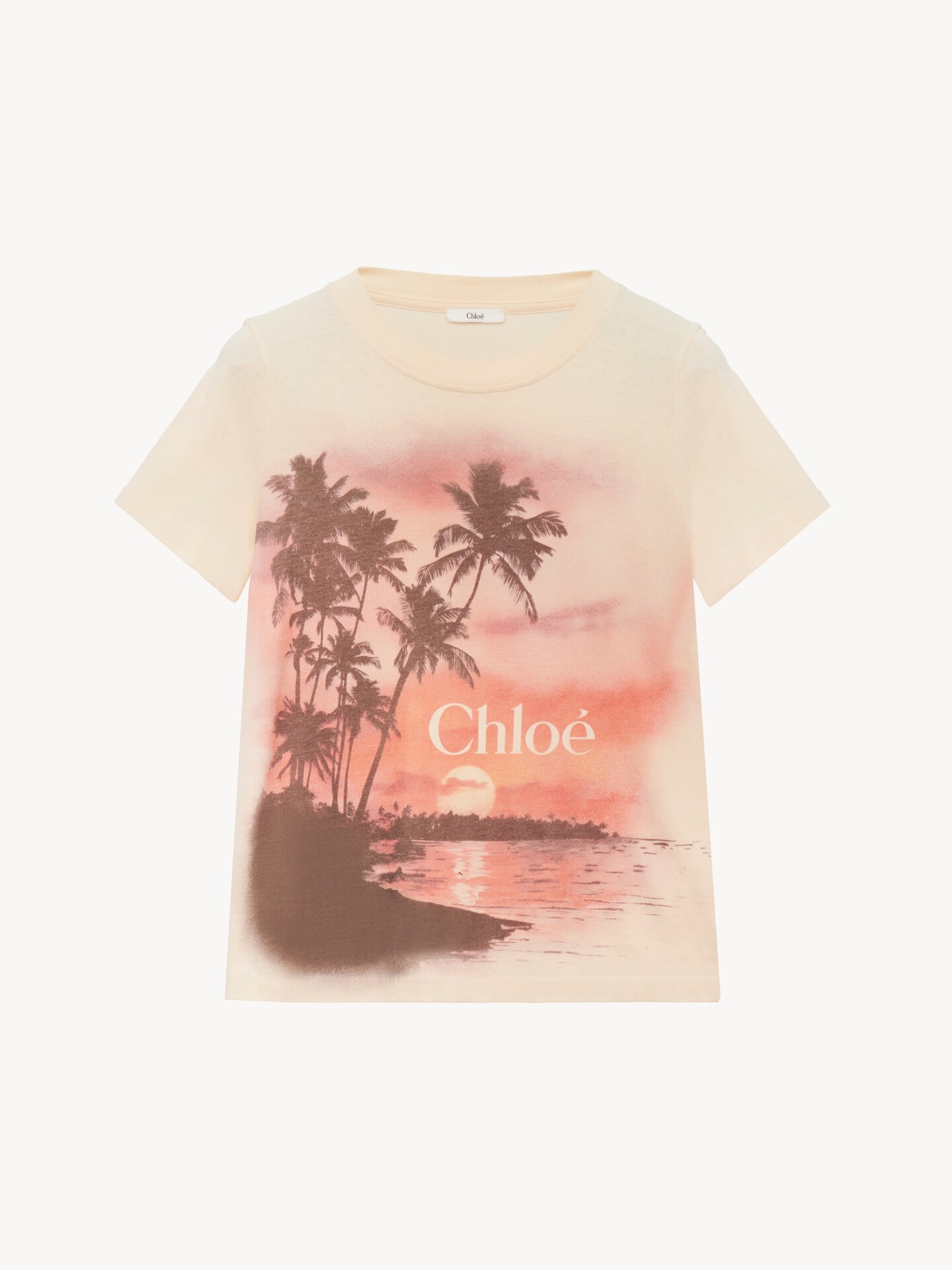 T-shirt ajust&eacute; en jersey de coton &agrave; logo - 1