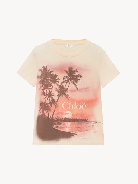 T-shirt ajust&eacute; en jersey de coton &agrave; logo