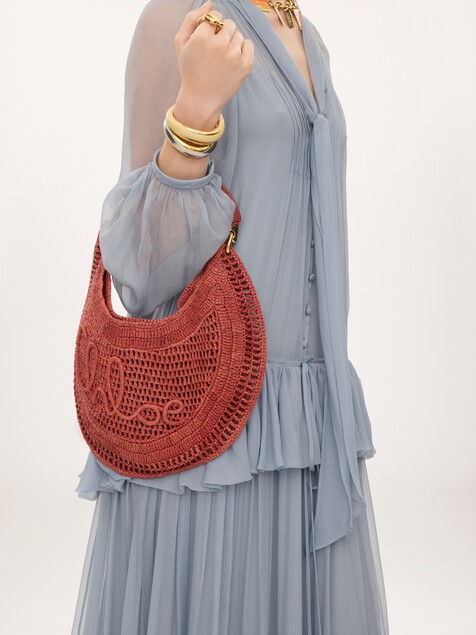 Summer Banana hobo bag in raffia