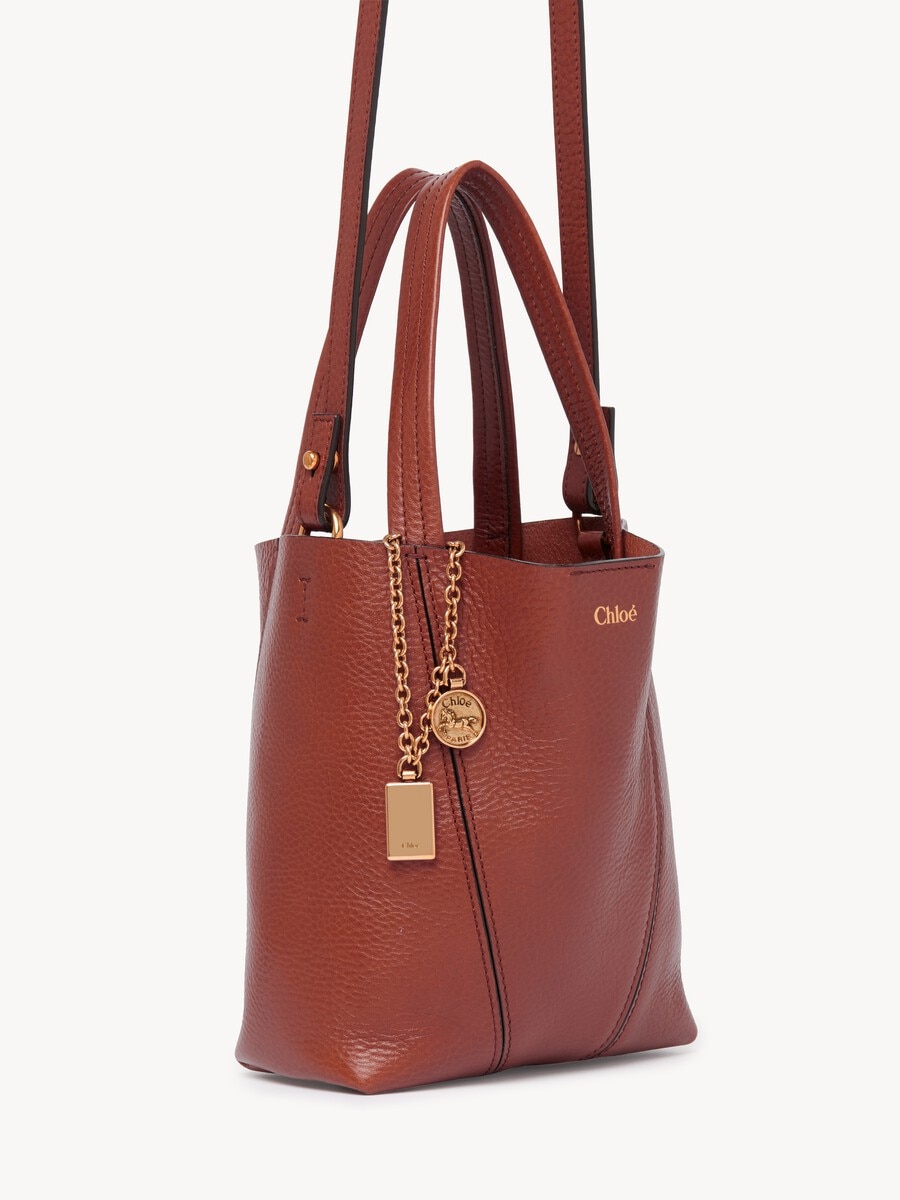 Small Chlo&eacute; Spin tote bag in grained leather - 4