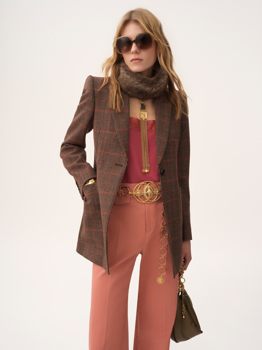 Tailored jacket in check wool - 4