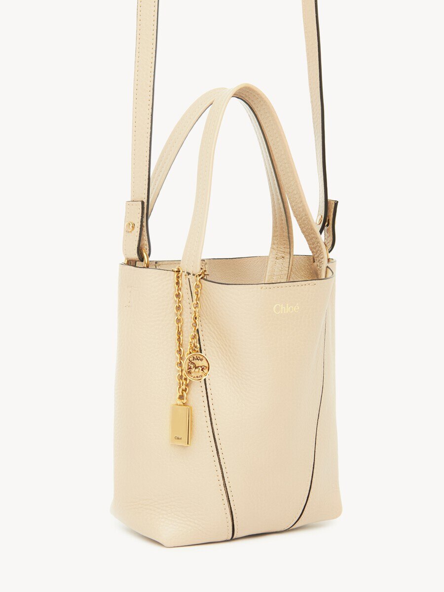 Small Chlo&eacute; Spin tote bag in grained leather - 4