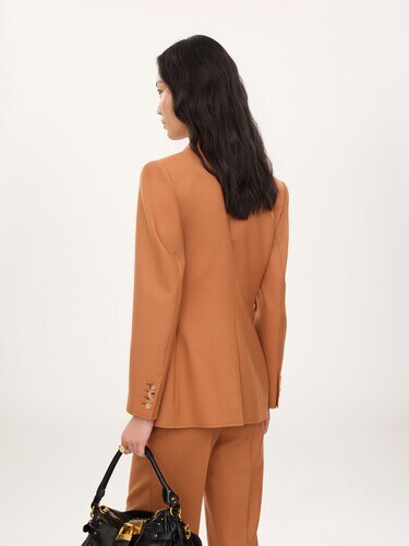 Single-breasted tailored jacket in wool gabardine - 5