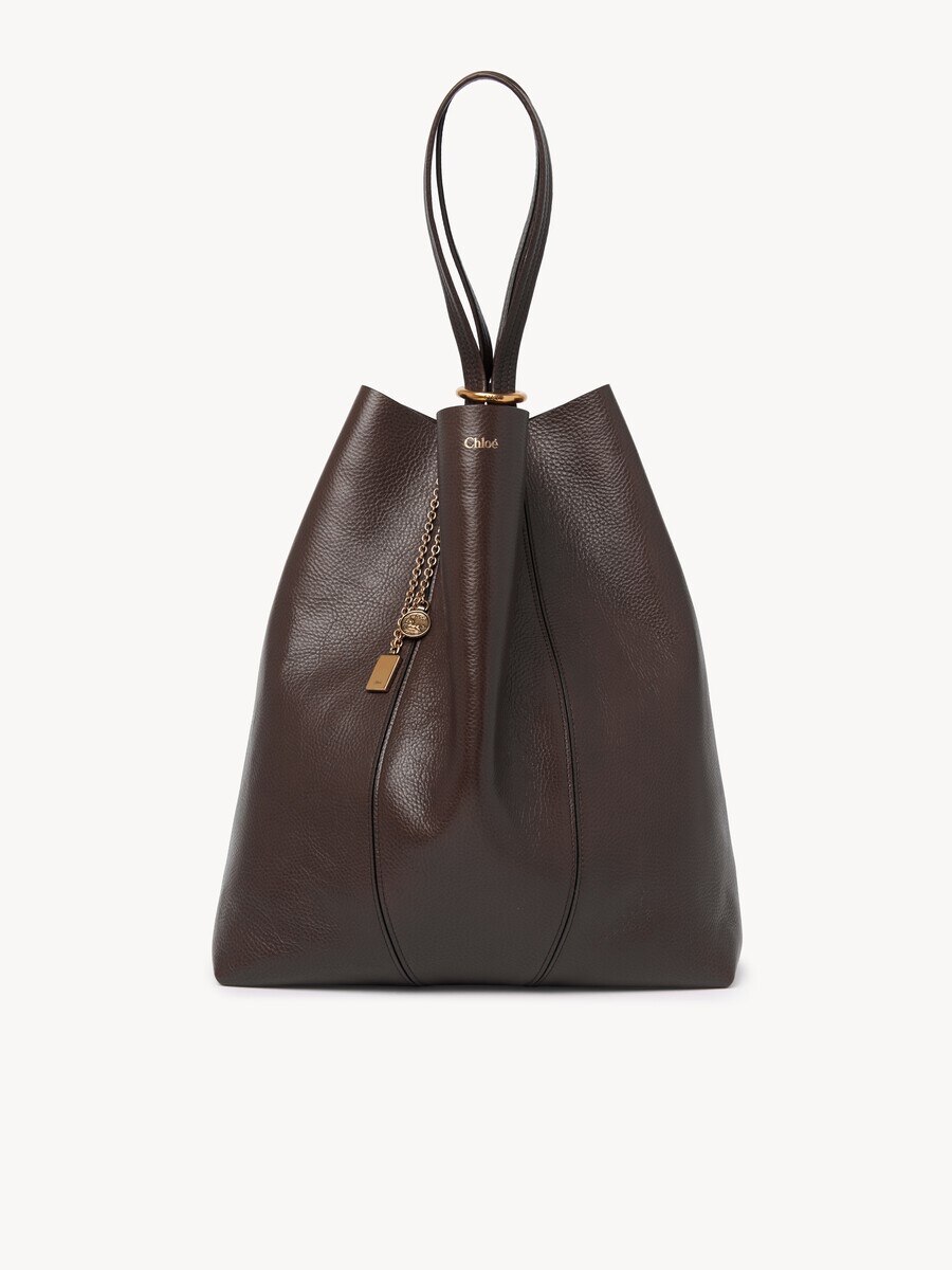 Large Chlo&eacute; Spin tote bag in grained leather - 2