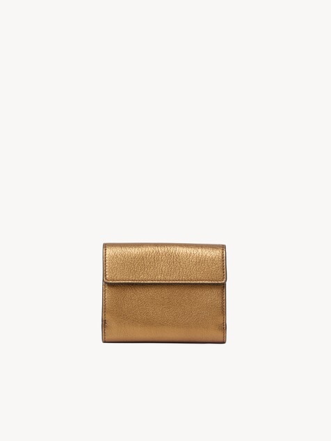 Small Envelope tri-fold in metallized leather