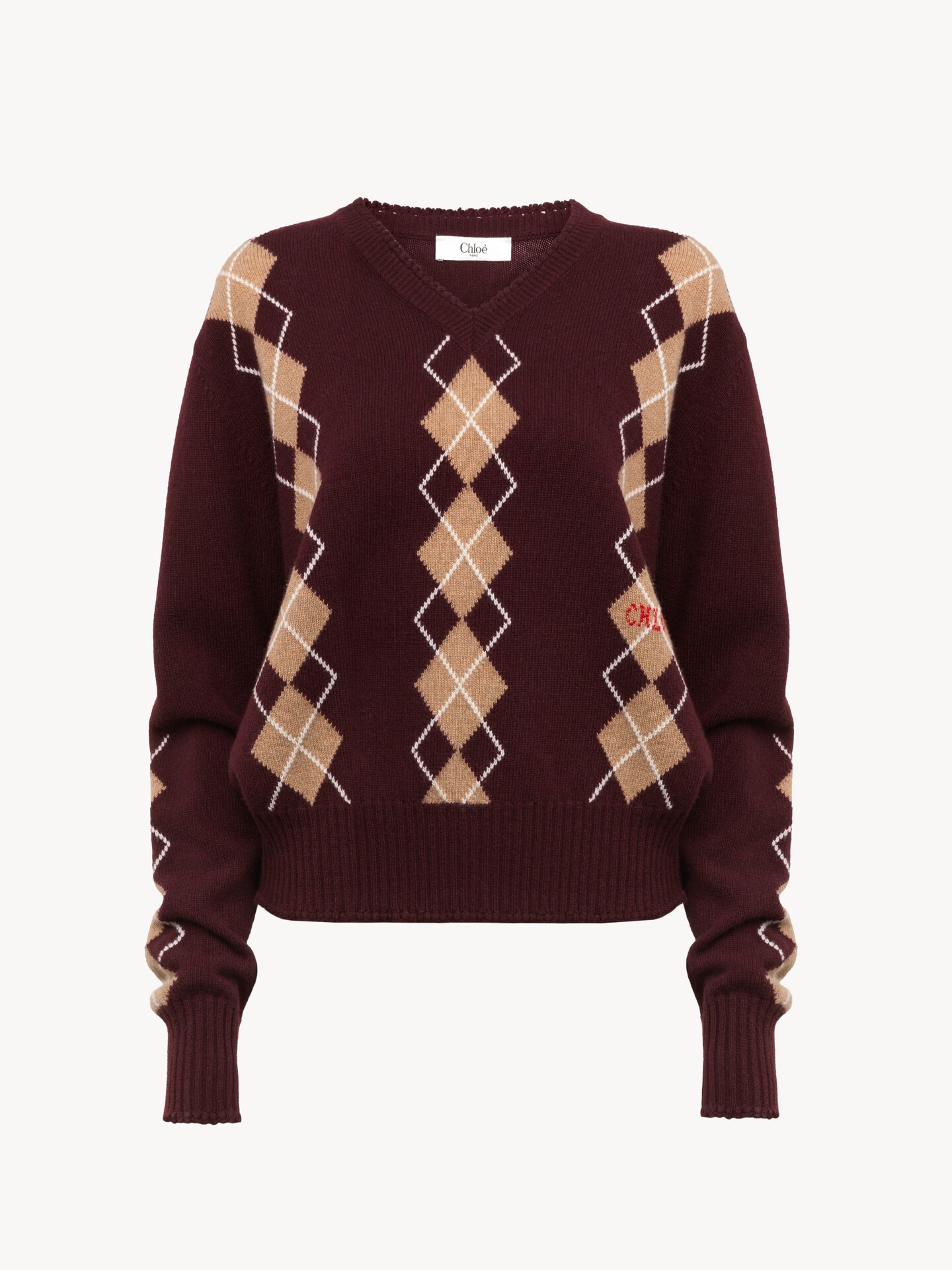 V-neck jumper in a wool & cashmere knit - 1