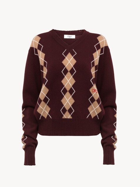 V-neck jumper in a wool & cashmere knit