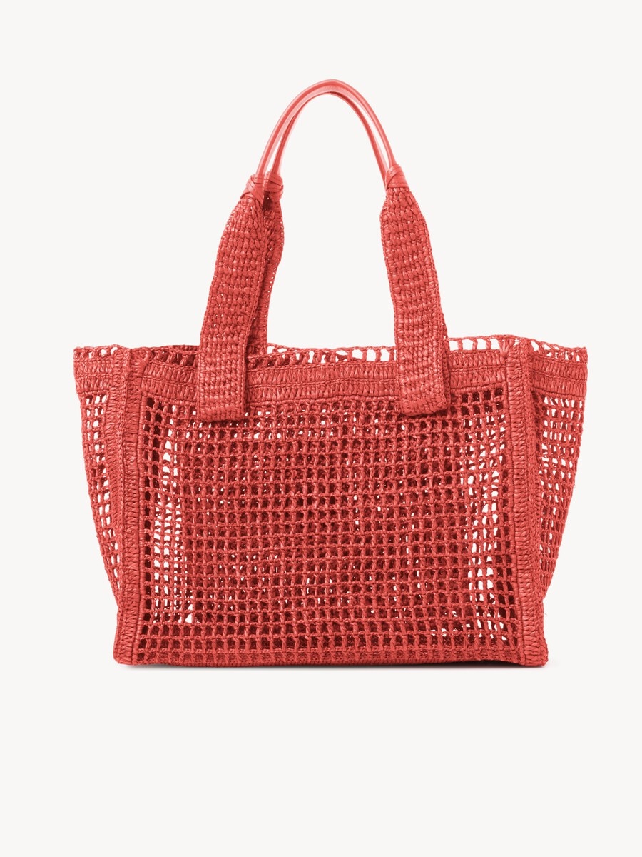 Summer Banana east-west tote bag in raffia - 4