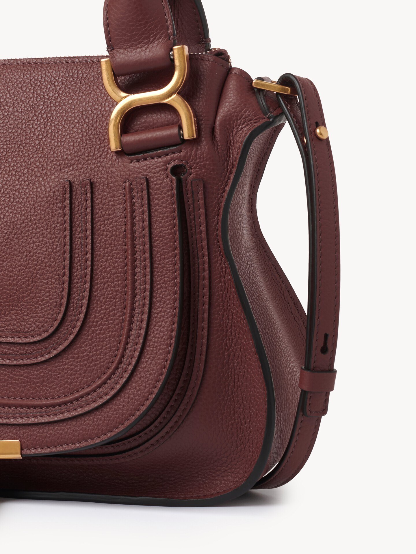 Small Marcie bag in grained leather - 5.0