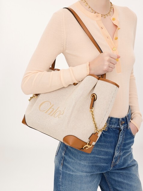 Sac double port&eacute; Chlo&eacute; Clover en toile