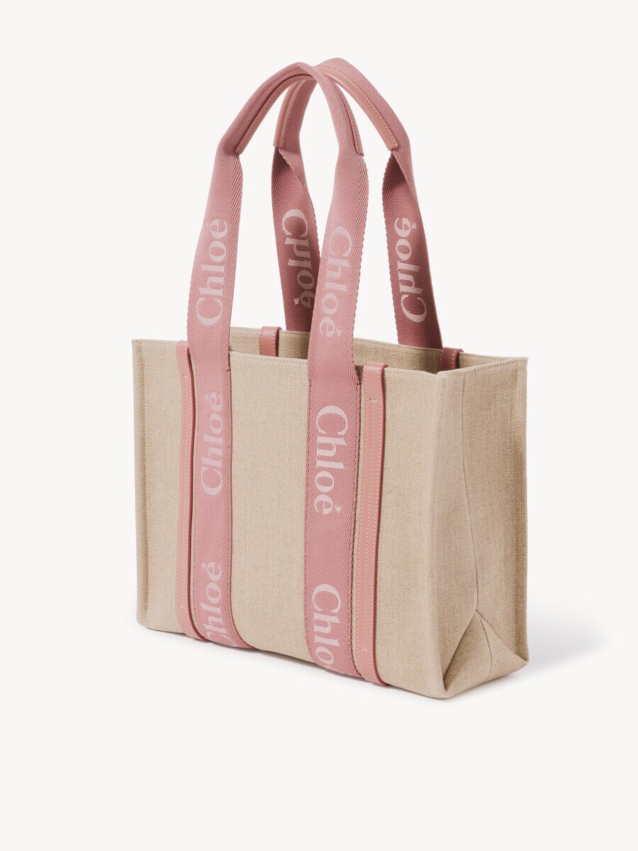 Woody tote bag in linen - 4