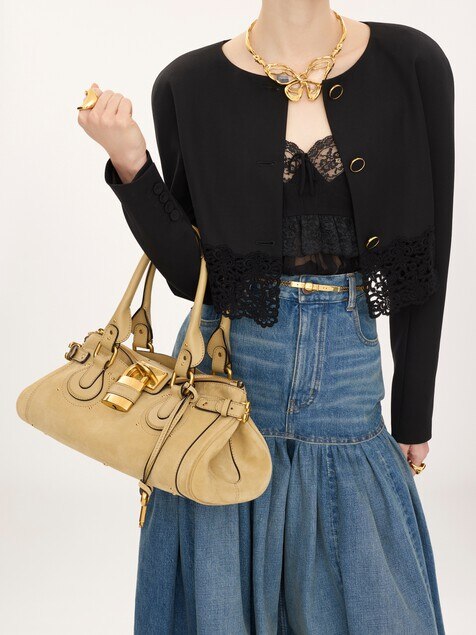 Paddington bag in suede leather