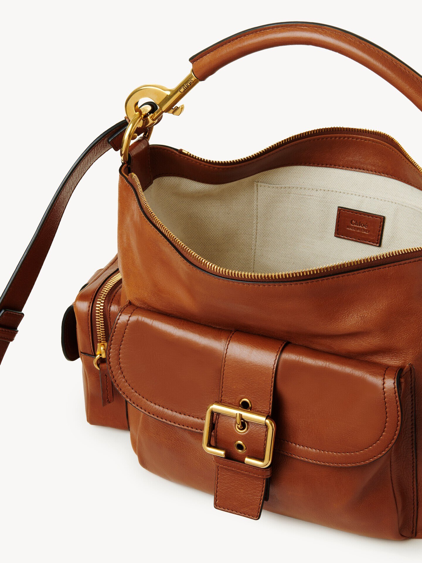 Camera bag in shiny leather - 7