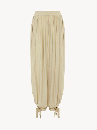 Fluid pleated trousers in washed technical satin - 2