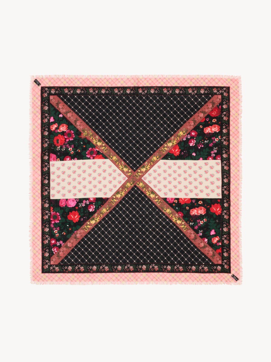 The Chlo&eacute; Folk square scarf in wool - 1